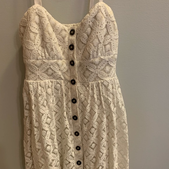 Wet Seal white lace button down sundress - Picture 4 of 8
